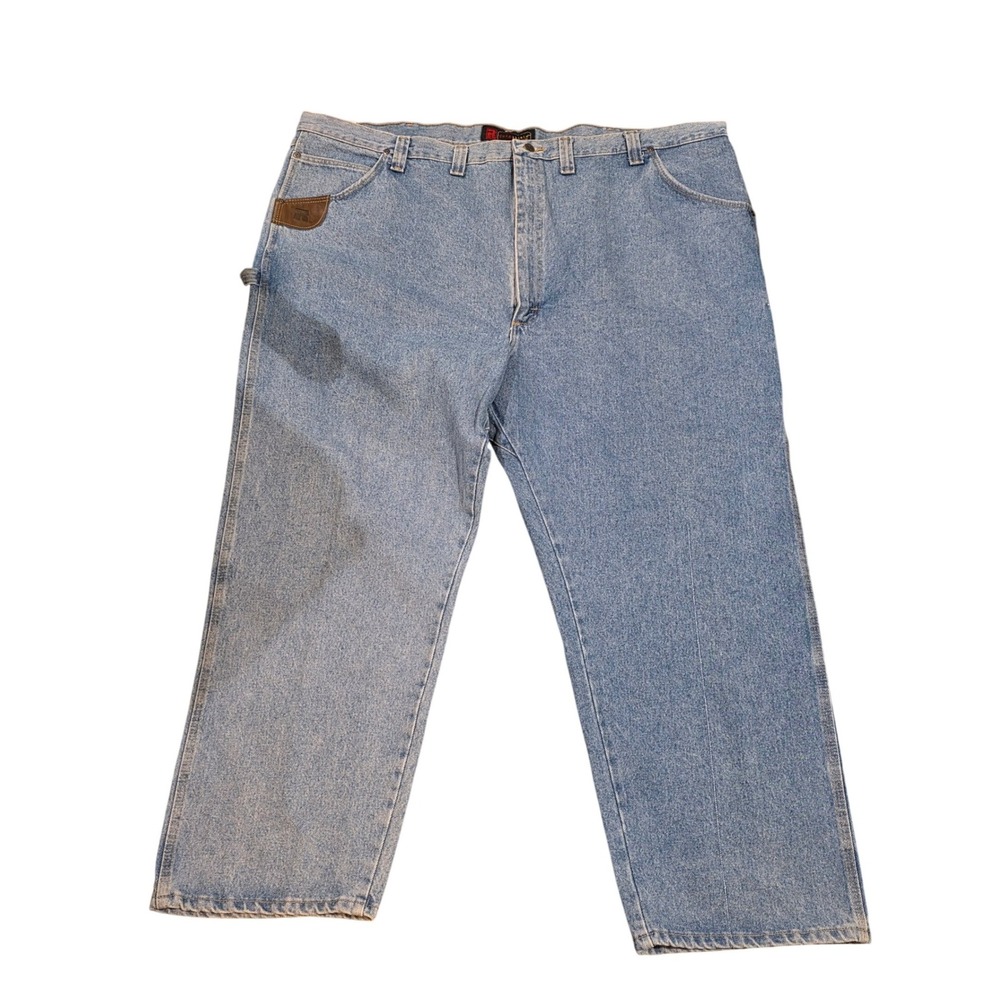 Wrangler Riggs Workwear Jeans Blue Carpenter Relaxed Fit Denim Men 52x30 3W020VI
